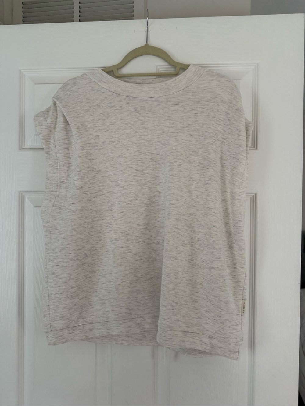 Varley Soft Heathered Cream Sleeveless shirt